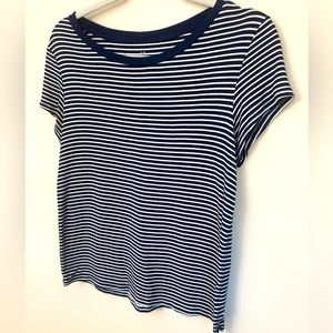 American Eagle Soft & Sexy Navy and White Striped Tee Shirt